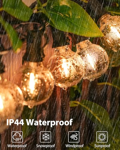 btfarm Outdoor Garden Festoon Lights Timer Dimmable 10M/30FT, Waterproof String Lights Mains Powered with 10+1 LED Shatterproof G40 Bulbs, Electric Outside Lights for Patio Gazebo Yard Wedding Party 5 btfarm Outdoor Garden Festoon Lights Timer Dimmable 10M/30FT, Waterproof String Lights Mains Powered with 10+1 LED Shatterproof G40 Bulbs, Electric Outside Lights for Patio Gazebo Yard Wedding Party - Image 5