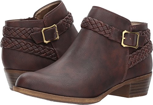 LifeStride Women's Adriana Ankle Bootie Boot, brown, 10 W US