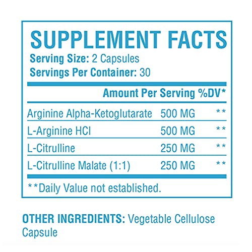 Nature’s Pure Blend Nitric Oxide Supplement LArginine Blood Pressure