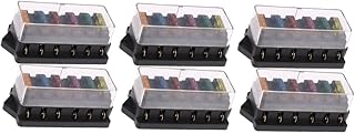 VICASKY 6 Peças De Fusíveis Automotivos Acessórios De Fusíveis Automotivos Pedestal De Fusíveis Para Caminhões Porta-Fusíveis Automóveis Porta-Fusíveis De 6 Vias Painel De Reparo Do