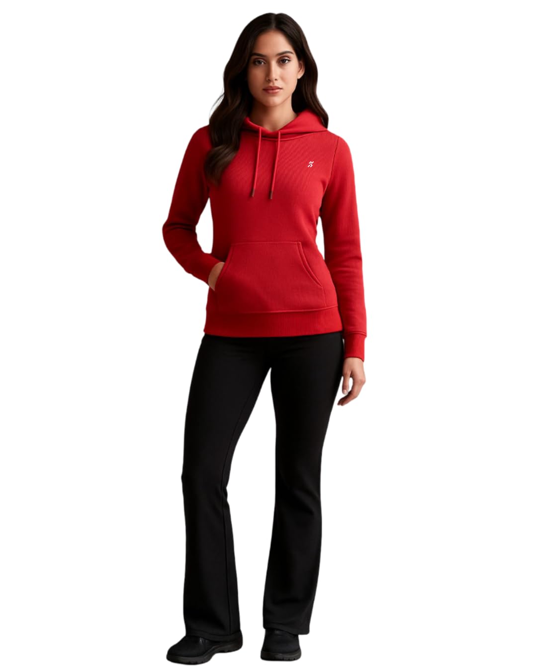 Classic Black Pullover Hoodie, Fleece, Casual Athletic Sports Wear, Sweatshirt with Kangaroo Pocket-image-21