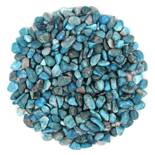 Orientrea Mini Pierres polies de Apatite Bleue Crystal, Apatite Bleue Naturel de 500 g, Petite Passée Chips écrasé Pierre Guérison Reiki Cristal Bijoux...