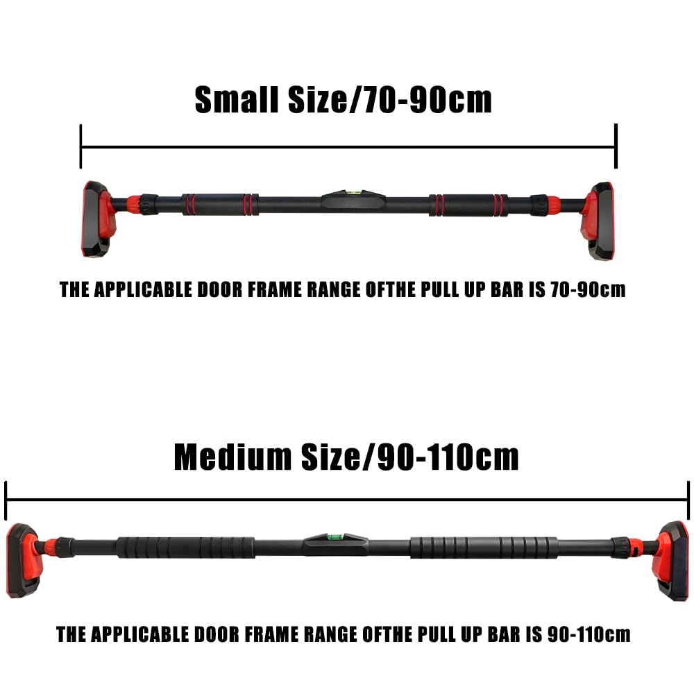 Drążek do podciągania do futryny drzwi, 70-90 cm/90-110 cm, drążki do podciągania bez śrub, obciążenie do 250 kg