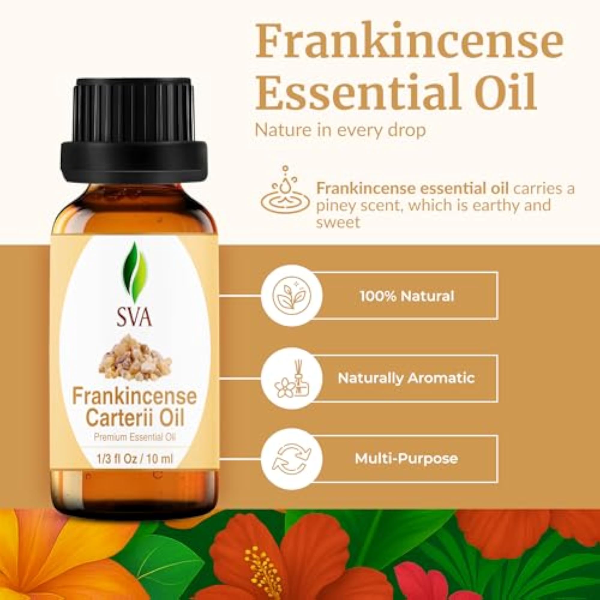 Frankincense Essential Oil in Glass Bottle, 10ml