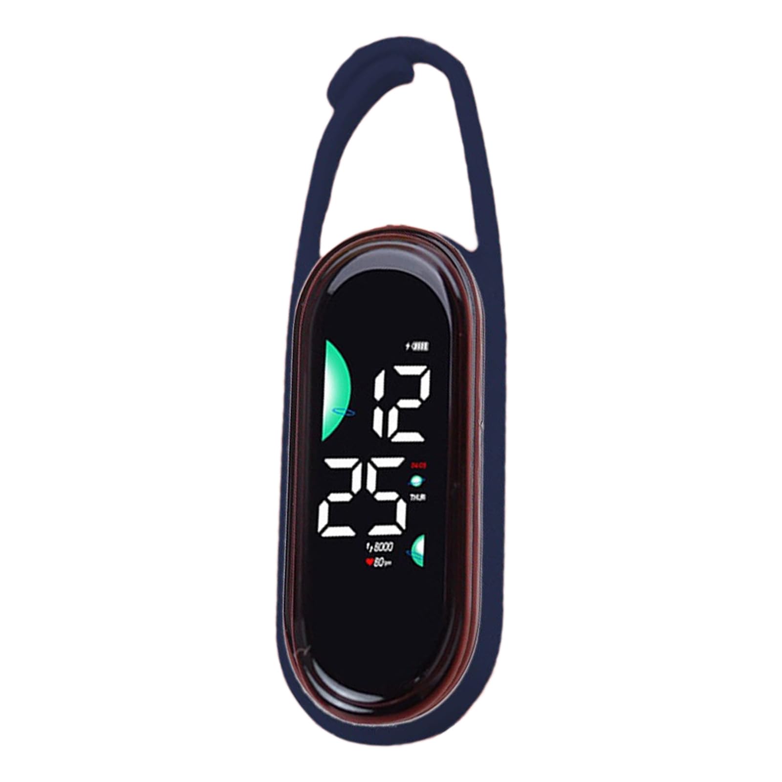 NEWFT Led Electronic Hanging Watch Keychain Pocket Watch Keyring Hangings Watches Night Light Touch Screens Digital Watches Keychain Pocket