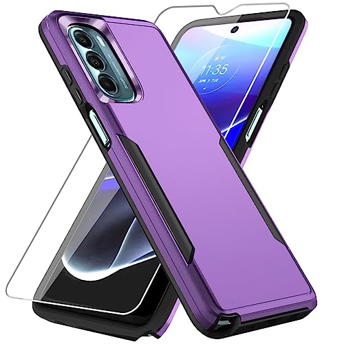Warsia for Moto G Stylus 5G 2022 Phone Case, with Screen Protector,[Military Grade Drop Tested] Heavy-Duty Tough Rugged Shockproof Protective Case for Motorola Moto G Stylus 5G 2022, Purple by Warsia - Used condition - US$5.19