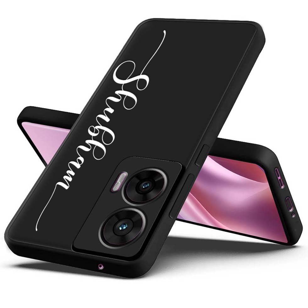Image of Fashionury Back Cover Case for Motorola G96 5G / Motorola Edge 50 Fusion /Motorola G85 5G | Matte Soft Silicon Flexible | Camera Bump Protection | Custom Name Back Case Cover