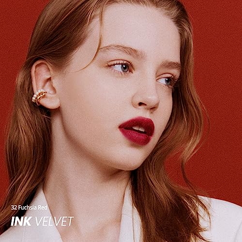 Image of Peripera Ink the Velvet Lip Tint - High Pigment Color, Longwear, Weightless, Not Animal Tested, Gluten-Free, Paraben-Free (032 FUCHSIA RED)