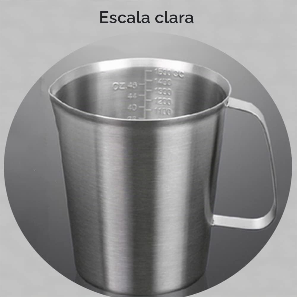 Vaso de precipitados de acero inoxidable para laboratorio, de medición de resistencia a altas temperaturas, vaso de precipitados graduado para laboratorio, hogar, escuela, café