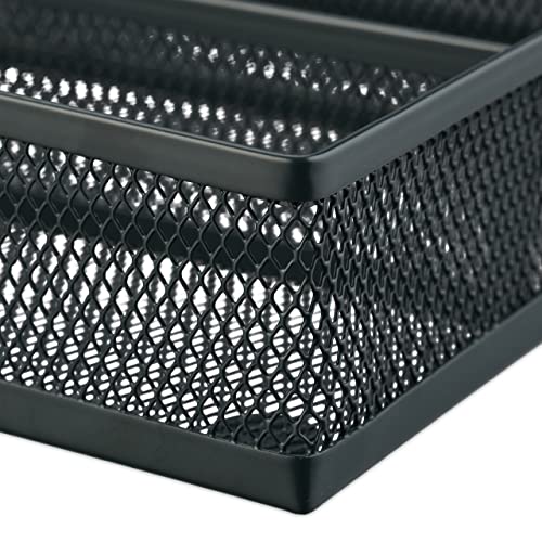 Range-couverts en métal anthracite Relaxdays à 6 compartiments pour tiroir