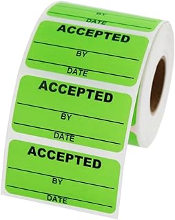 LabelValue.com | Accepted Inventory Labels 2 x 1 inch, 500 Labels per roll