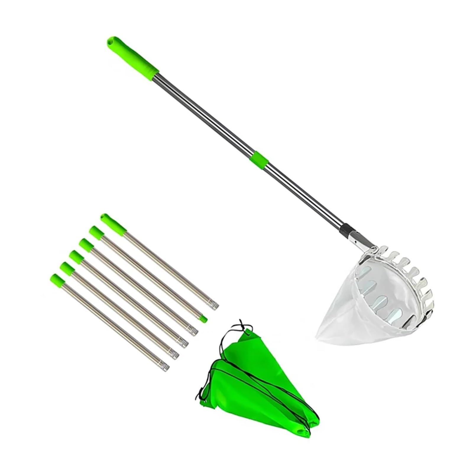 Cueilleur de Fruits Poteau télescopique de cueilleur Fruits en Acier Inoxydable 4M