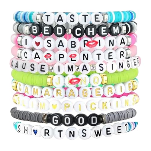 ProNature 10 Pcs Inspired Bracelets Inspired Bracelet Album Merch Jewelry Accessories for Women Fans Costume Outfit Dress Decor