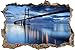 Produktbild Pixxprint 3D_WD_S2335_92x62 atemberaubende Brücke Ponte Vasco da Gama Wanddurchbruch 3D Wandtattoo, Vinyl, bunt, 92 x 62 x 0,02 cm