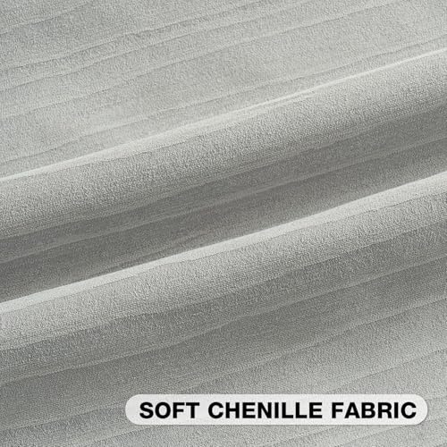 Fundas de cojín 60x60cm Ystyle de suave chenilla gris, ideales para un sofá elegante y moderno 3