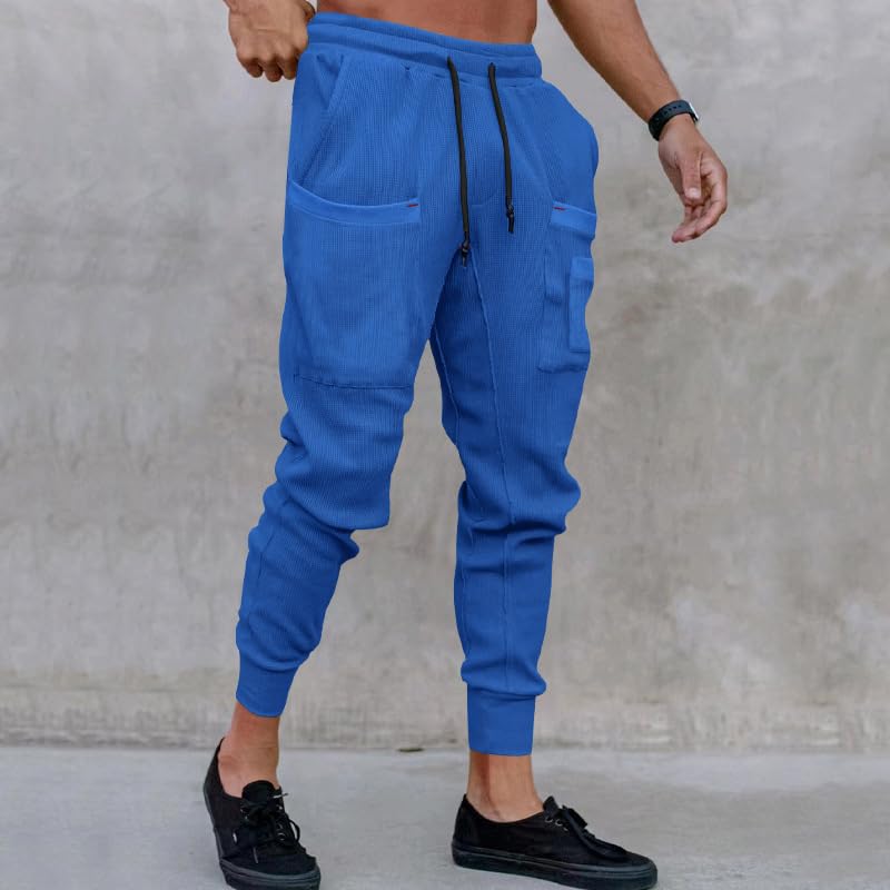 Men's Cargo Jogging Pants Breathable Slim Tapered Workout Sweatpants Drawstring with Pockets for Work Active3