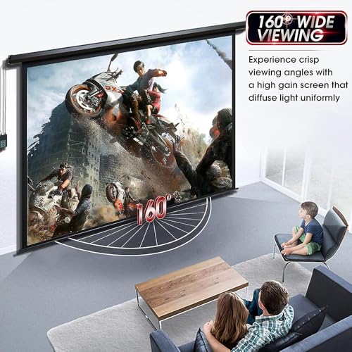 Pantalla manual enrollable 72'' 16:9 blanca portátil miniatura 6