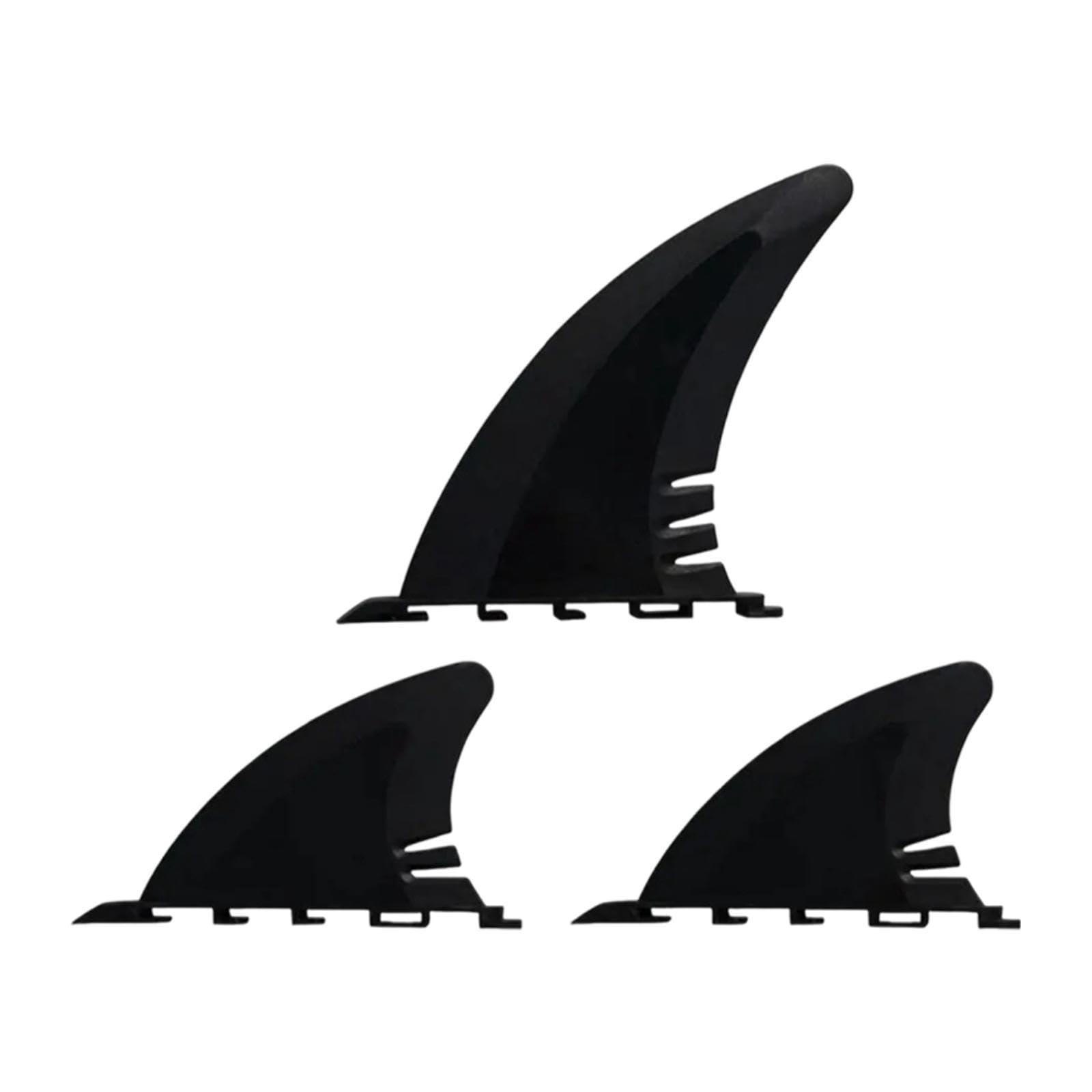 QSTDGVPW 3 Pieces PVC Surfboard Surf Fins Combo Universal Fit Replacement