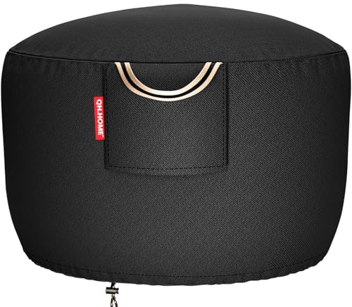[2026 Upgraded 900D Fabric] Fire Pit Cover Round for 33-36