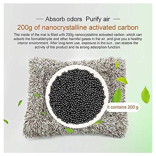 Image of Prezzie Hub Sleeping Cute Cat for Car Dashboard and Home Decor with Activated Carbon | Car Dashboard Soft Toy Sleeping Cat (Brown White) Big Size