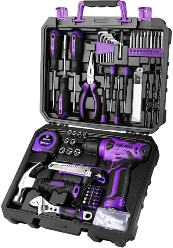 DEKO Caisse a Outil Avec Perceuse Visseuse Multifonction Sans Fil...