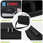 BOVKE Etui pour Canon EOS Rebelle T7 / R50 / R6 Marquer II / R100 Caméras, Étui de rangement pour Canon, Sony, Nikon DSLR SLR Appareils photo, Objectif, Trépied et Accessoires, Etrier avec 5 Diviseurs noirs