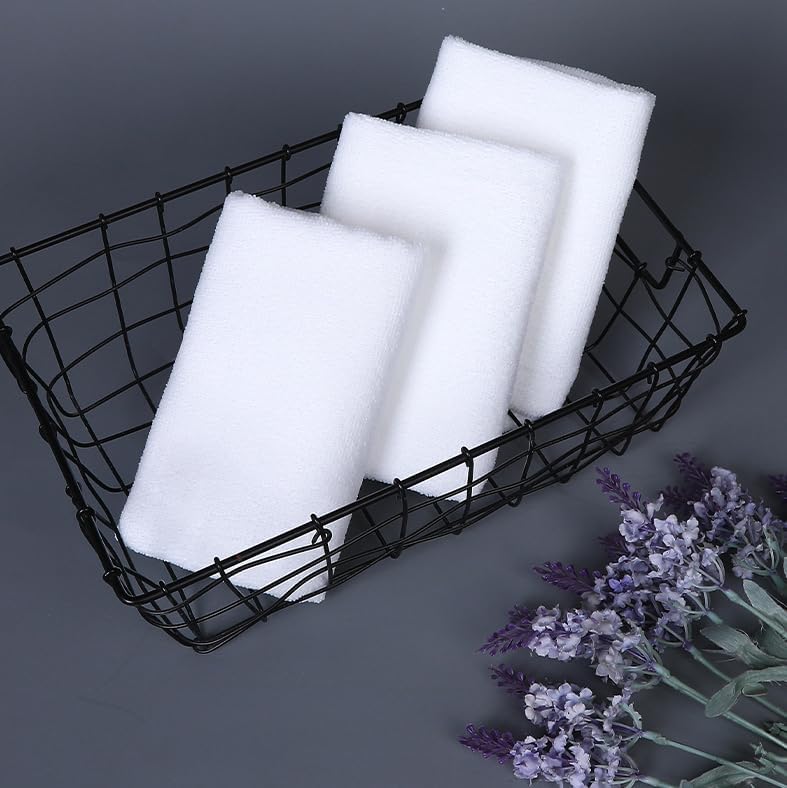 White Towel, Thickened Absorbent Microfiber Square Towel, not Easy to shed, Perfect for a Refined Travel Experience 13.7 * 29.5in