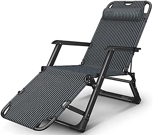 RRGJ Zero Gravity Lounge Chair, Zero Gravity Folding Chair for Heavy Duty Reclining Folding Chair with Padded Headrests and Comfortable Fabric, Ideal for Patio, Garden Lounge Chair