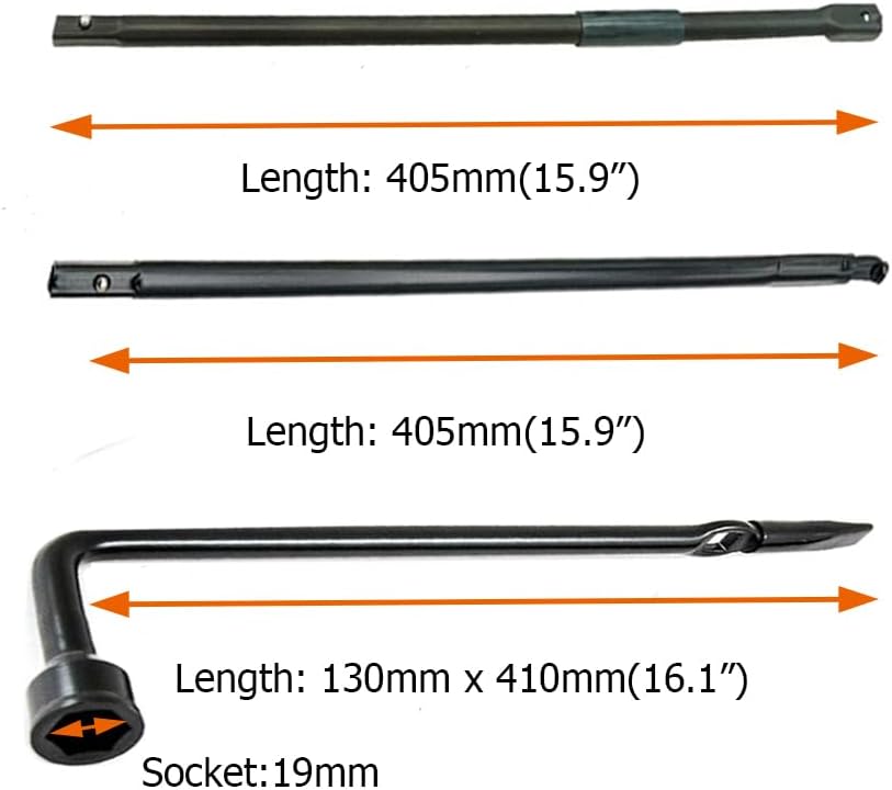 Dr.Roc Spare Tire Wheel Lug Wrench Kit Compatible with Chevrolet Colorado 2004-2012 GMC Canyon 2004-2012 Humma H3 2006-2010 Spare Tire Tool
