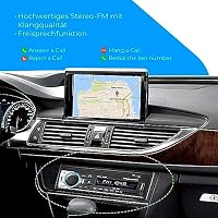 NK Auto Autoradio - 1 DIN - 4x40W - Bluetooth 4.0 , AUX Funktion, MP3 Player und x2 USB, FM Stereo Sound, Freisprecheinrichtung, Fernbedienung, LCD Display, iOS & Android (eMark) – Ansicht 4