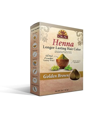 OKAY HENNA COLOR MÁS DURADERO Marrón Dorado 1.76 oz