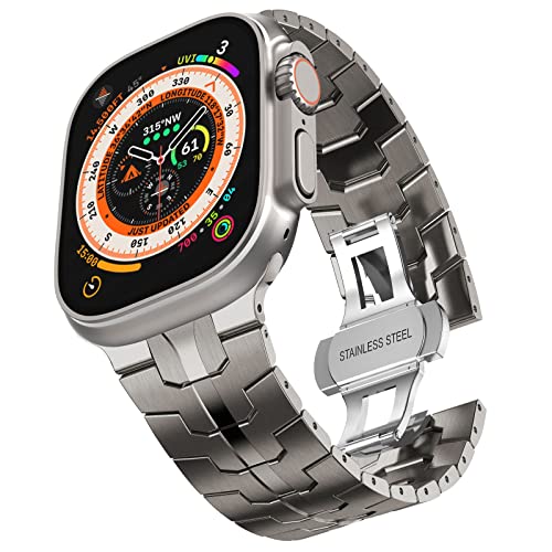 CHANCHY Stainless Steel Strap for Apple Watch Strap 49mm 46mm 45mm 44mm 42mm(Series 3)