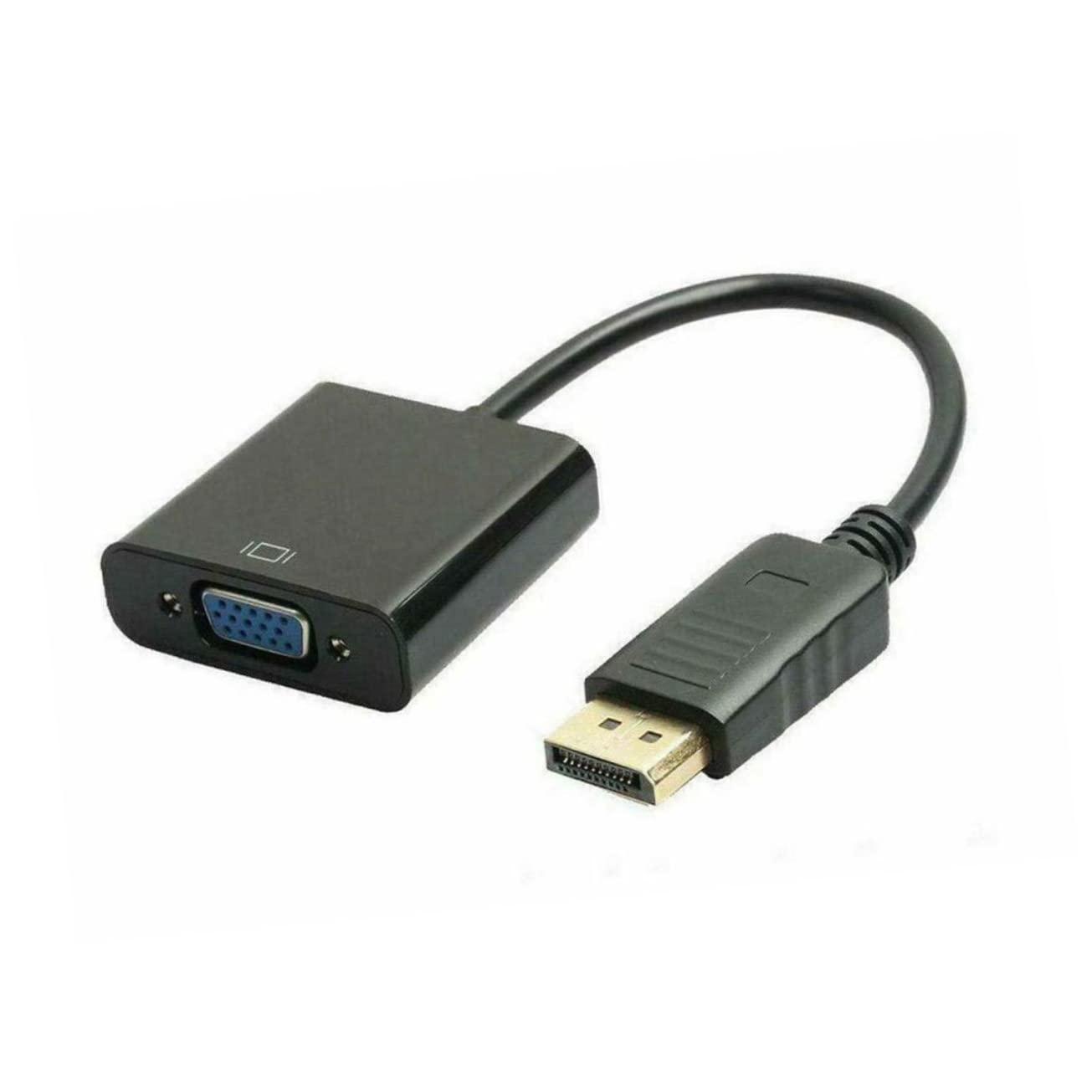 Mikikit Displayport to Female Adapter High-Performance Video Converter for Setup Black No External Power Required for Computer and Tv Connections