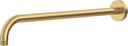 Miniatura 4 de American Standard 1660118.243 - Brazo para cabezal de ducha de montaje en pared de 18 pulgadas y escudo redondo, negro mate