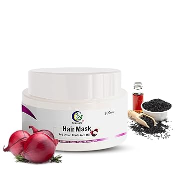 Sheopals Hair Mask for Dry and Frizzy Hair with Red onion and Black Seeds for Hair Growth, Smoothing Hair & Oily Scalp - 200 gm