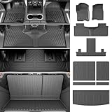 powoq 7Seat Floor Mat Compatible with 2022-2026 Chevy Tahoe/GMC Yukon Trunk Backrest...