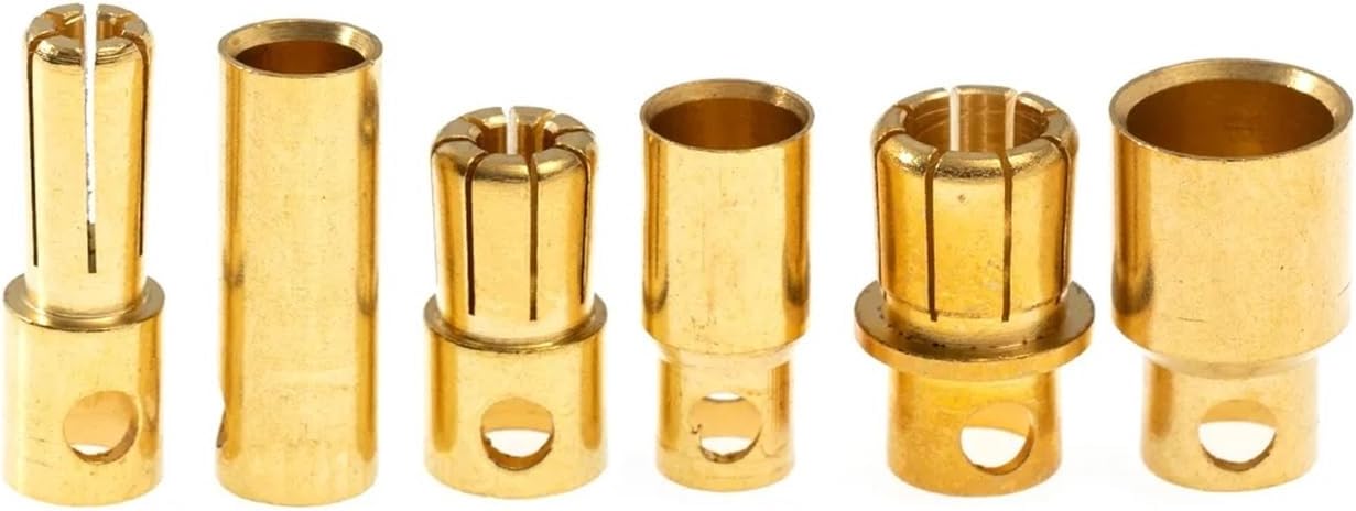 5Pairs Gold Plated Brass Banana Connectors RC Toys Plug Lipo to Electronic ESC Motor 2/3/3.5/4/5/6/8mm(5Pairs 2MM)
