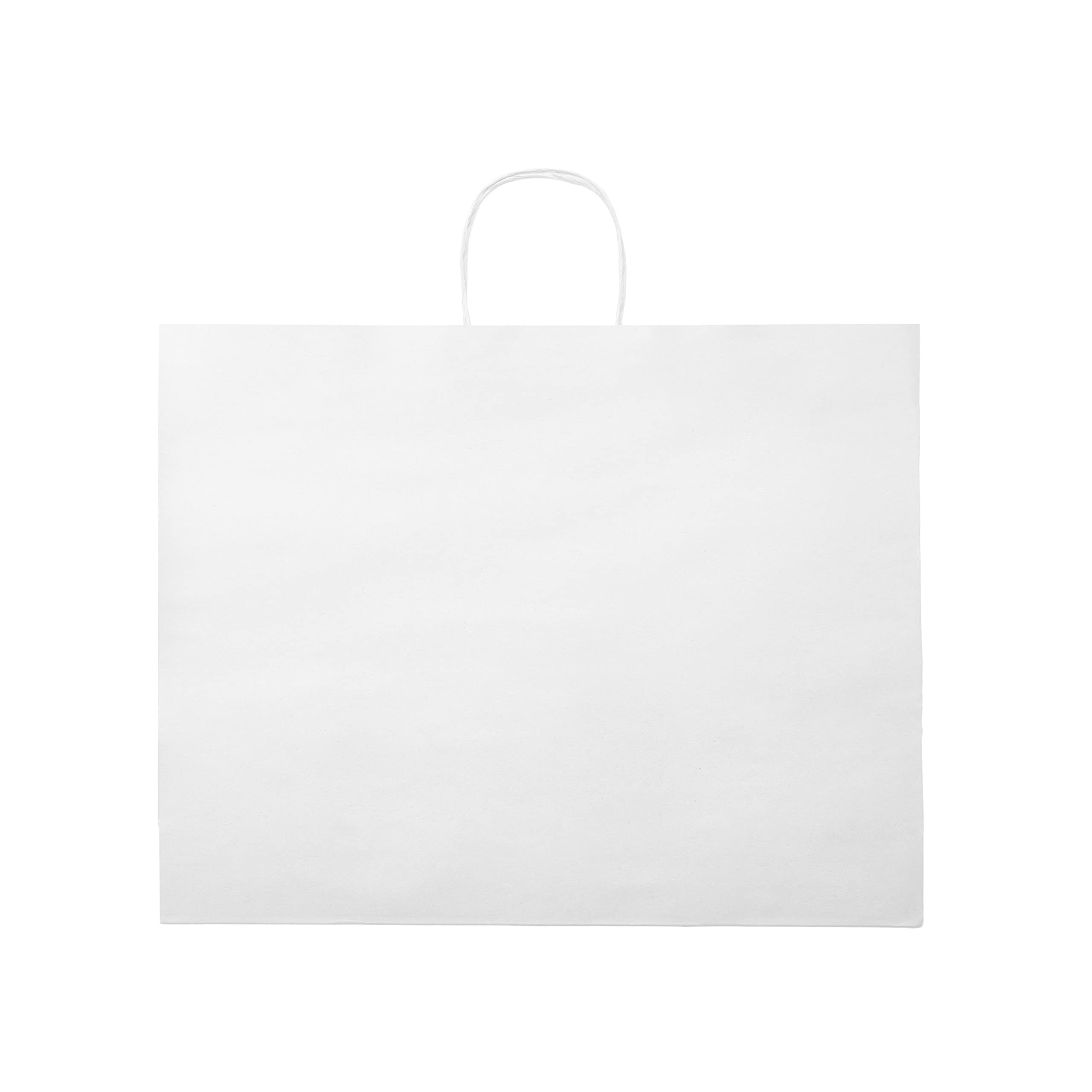 Pack 200 Bolsas de Papel Blancas con Asa – Diferentes Tamaños Según tus Necesidades – Bolsas para Eventos, Regalos o Tiendas - 100% Reciclables (Modelo Luxemburgo 41x32x12cm)