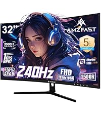 Amazon.co.jp: Amzfast 32インチ 湾曲ゲーミングモニター フルHD1080p