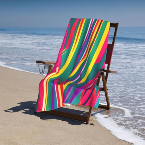Toalla de playa arcoíris unisex cómoda y de secado rápido 7