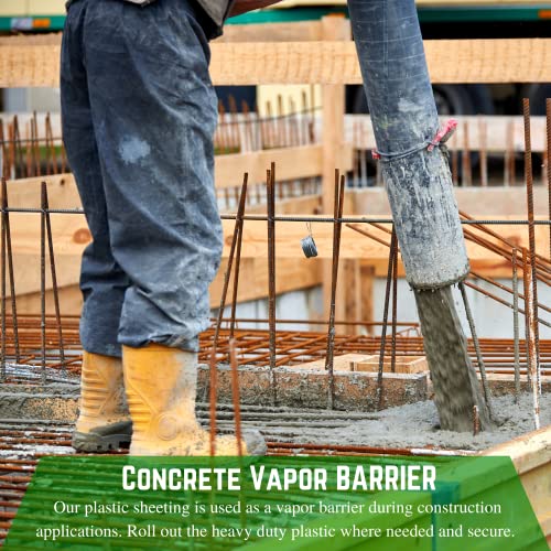 Farm Plastic Supply - Concrete Vapor Barrier - 15 mil - (14' x 70') - Heavy Duty Blue Plastic Tarp, Polyolefin Sheeting, Concrete Vapor Barrier, Roll of Heavy Duty Plastic