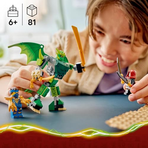 Image of LEGO NINJAGO Lloyd's Dragon Mech Battle Pack - Action Figure Playset with 3 Minifigures - 71862