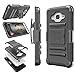 J3 Case, J3 V Case, Galaxy Sol Case, Tekcoo® [Hoplite Series] [Black] Shock Absorbing Holster Locking Belt Clip Defender Heavy Kickstand Case Cover For Samsung Galaxy Amp Prime /Express Prime