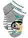 Disney Princess Girls Quarter Style Socks Set, 6 pack, Princess Stripes Quarter, Medium (6-8)