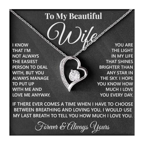 Jewelry To My Wife, The Best Gifts For Wife,Love Knot Necklace Gifts For Soulmate, Gift For Beautiful Wife, Necklace For Wife From Husband,Gifts For Wife Romantic, Christmas Gifts, Valentine Gifts