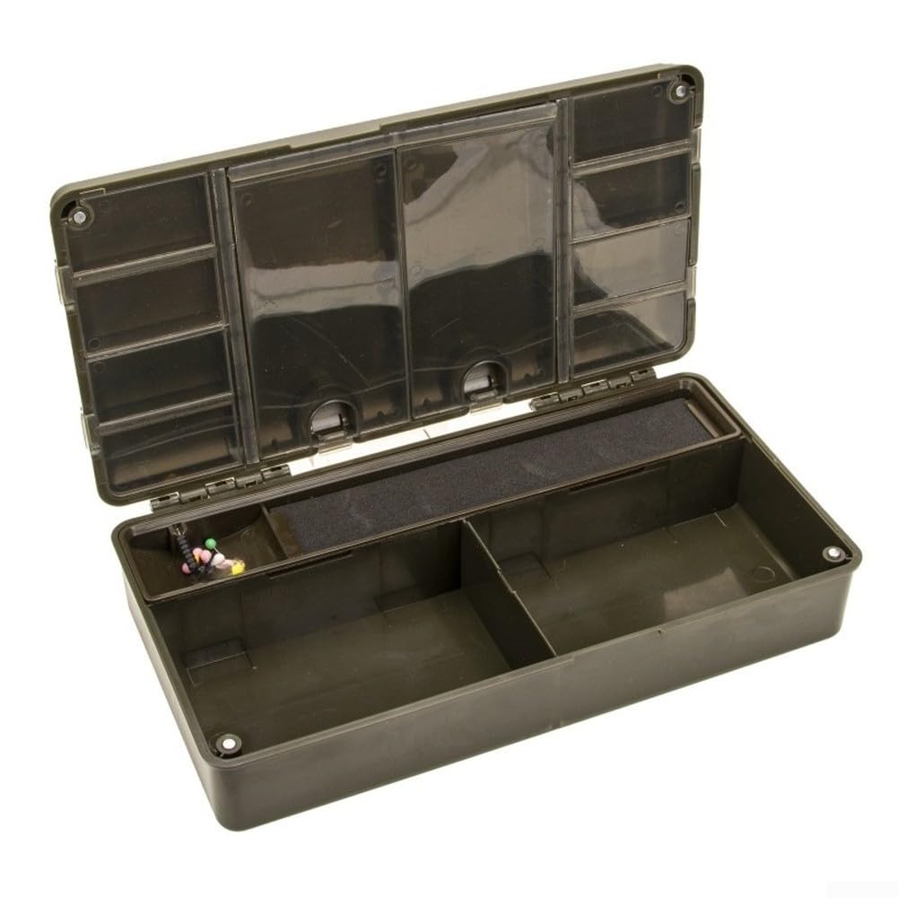 European Style For Carp Fishing Tackle Box with Internal Layout Supporting Rig Component Separation and Needle Accessibility On Water