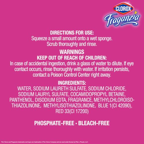 Image of Clorox Fraganzia Liquid Dish Soap, Lavender Scent, 22 Oz, 2 Pack | Cuts through tough grease fast, quick-rinsing formula, washes away grime, powerful daily clean, gentle
