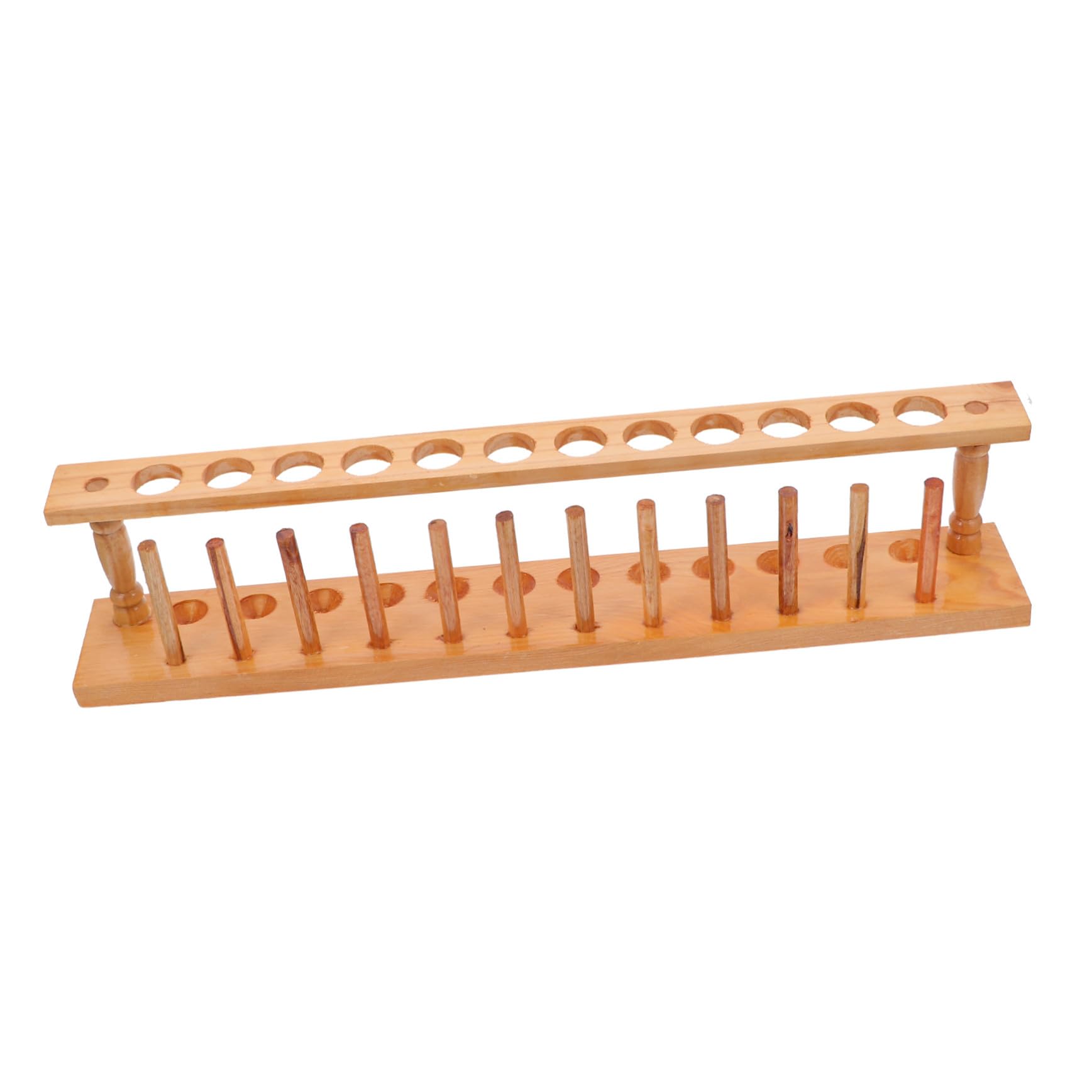 INOOMP Portaprovette in Legno Beige, Leggero e Portatile, Supporto per Provette da Laboratorio per Uso in Ambiente Scolastico e Scientifico