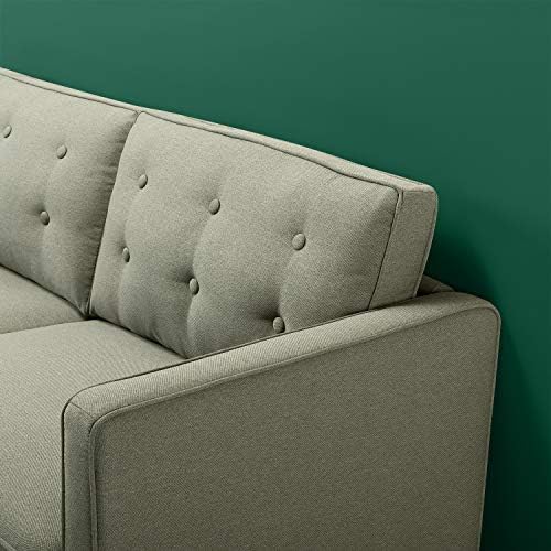 ZINUS Lauren Sofa Couch | Mid-Century | Easy, Tool-Free Assembly | Button Tufted Cushions | Tapered Legs | Sofa-in-a-Box | Pear Green