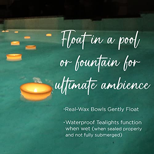 Image of Set of 6 Floating Wax Bowl Candle Holders, Candle Holders ONLY. Tealights Sold Separately